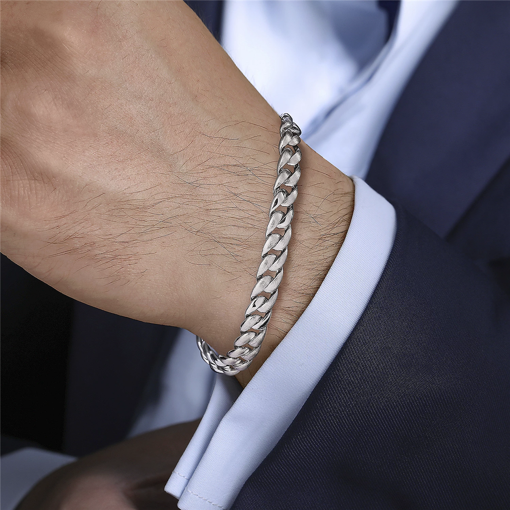 Gabriel & Co. Men's Sterling Silver Chain Link Bracelet