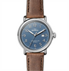 The Runwell Watch with Blue Face and British Tan Leather Strap