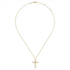 Gabriel & Co. Fashion 14K Yellow Gold Pearl Cross Pendant Necklace