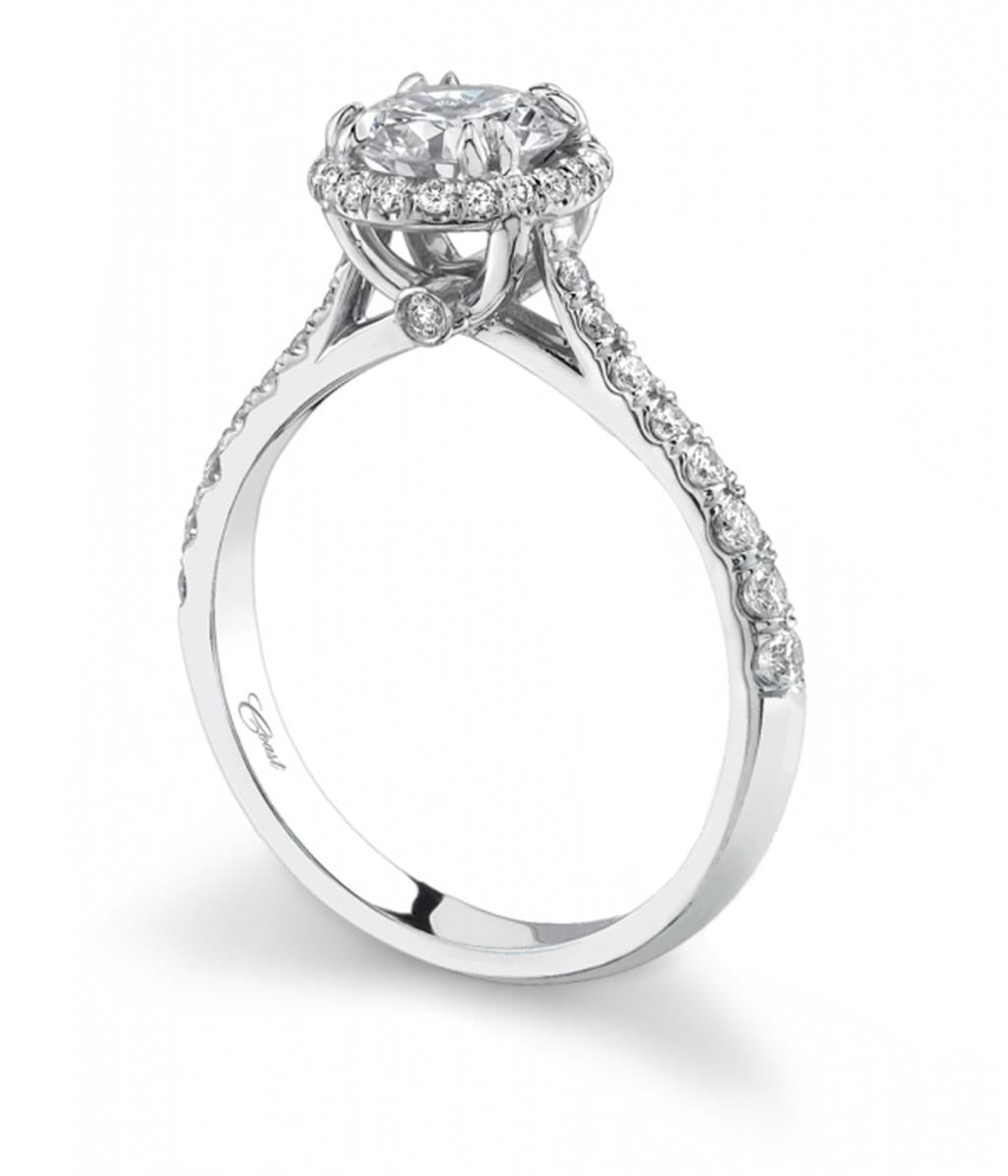 Coast Diamond Cathedral Halo Diamond Engagement Ring Mounting