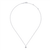 Gabriel & Co. Fashion 14K White Gold Diamond Pave Starburst Pendant Necklace