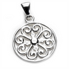 Southern Gates Sterling Silver Scroll Disk Pendant