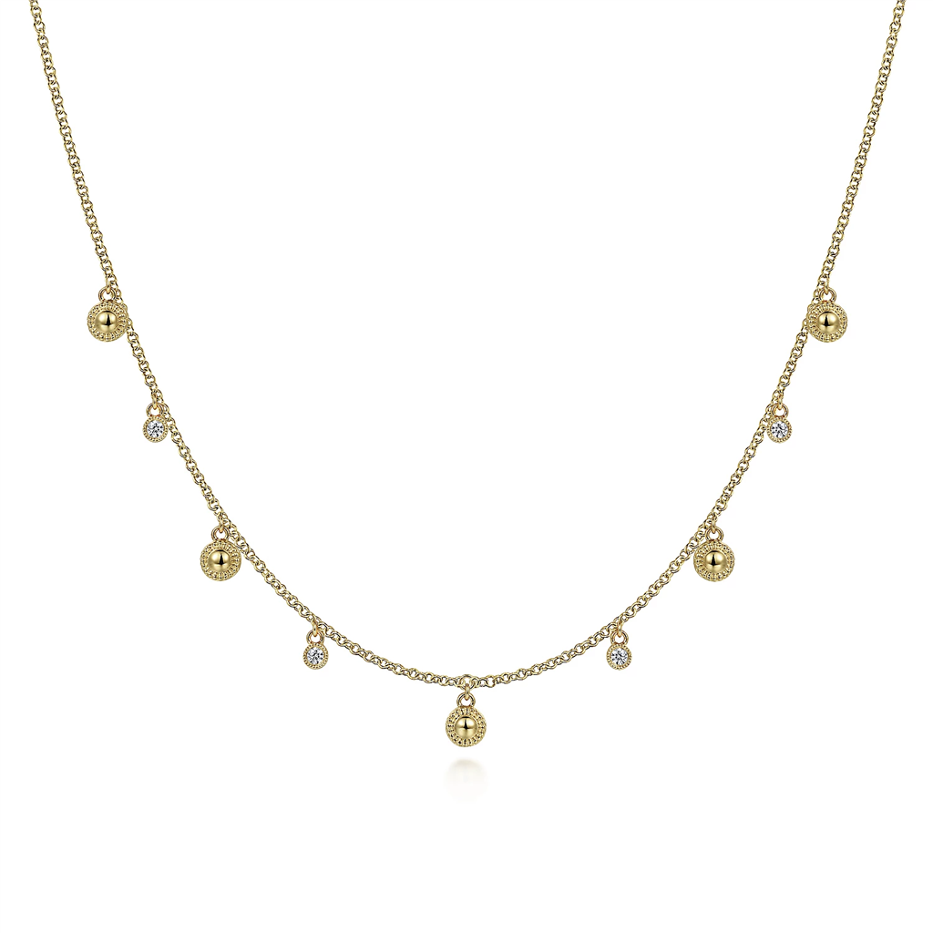 Gabriel & Co. Fashion 20 inch 14K Yellow Gold Chain Swag Necklace – Lamon  Jewelers