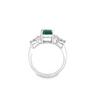 Emerald Cut Emerald & Diamond Ring
