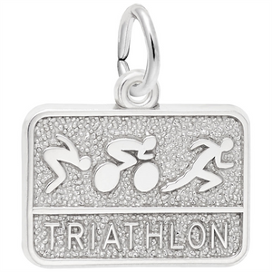 Rembrandt Charms Triathlon Charm Sterling Silver