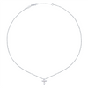 Gabriel & Co. Fashion Sterling Silver Cultured Pearl Cross Necklace
