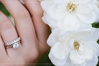 How do you stack engagement ring and wedding band?