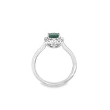 Tsavorite Garnet 14 Karat White Fashion Ring