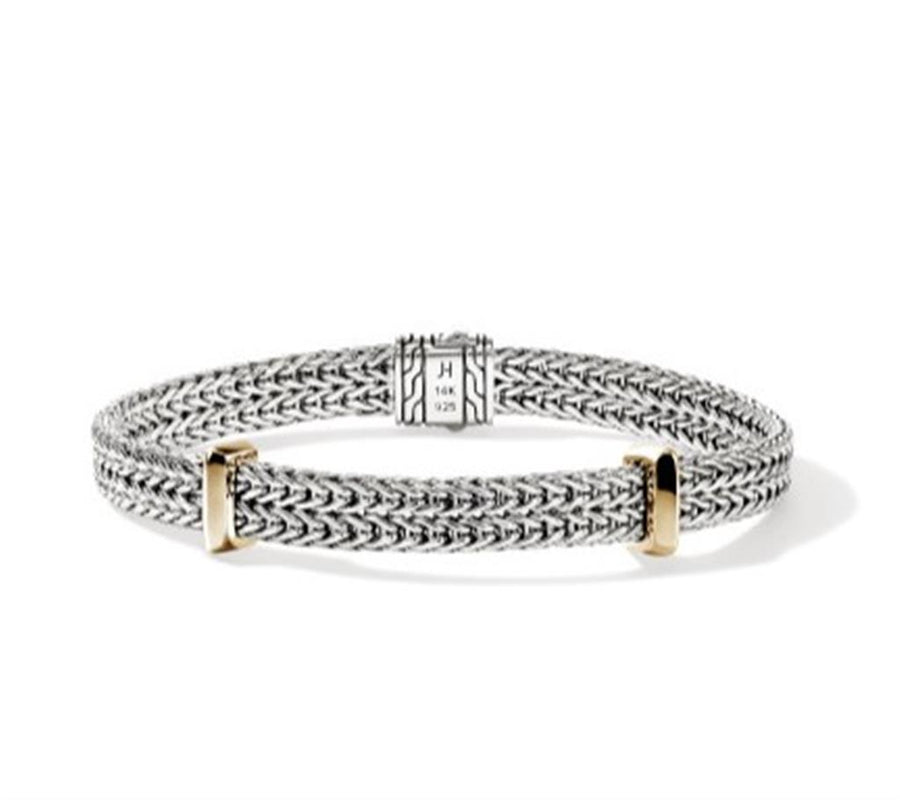 John Hardy Two-Tone Icon Link Flat Chain Bracelet