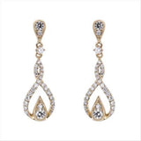 Nelson Pear Shaped Diamond Twist Drop Earrings
