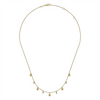 Gabriel & Co. Fashion 14K Yellow Gold Station Droplet Necklace