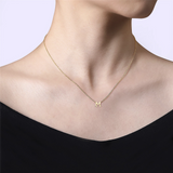 Gabriel & Co. Fashion 14K Yellow Gold M Initial Necklace