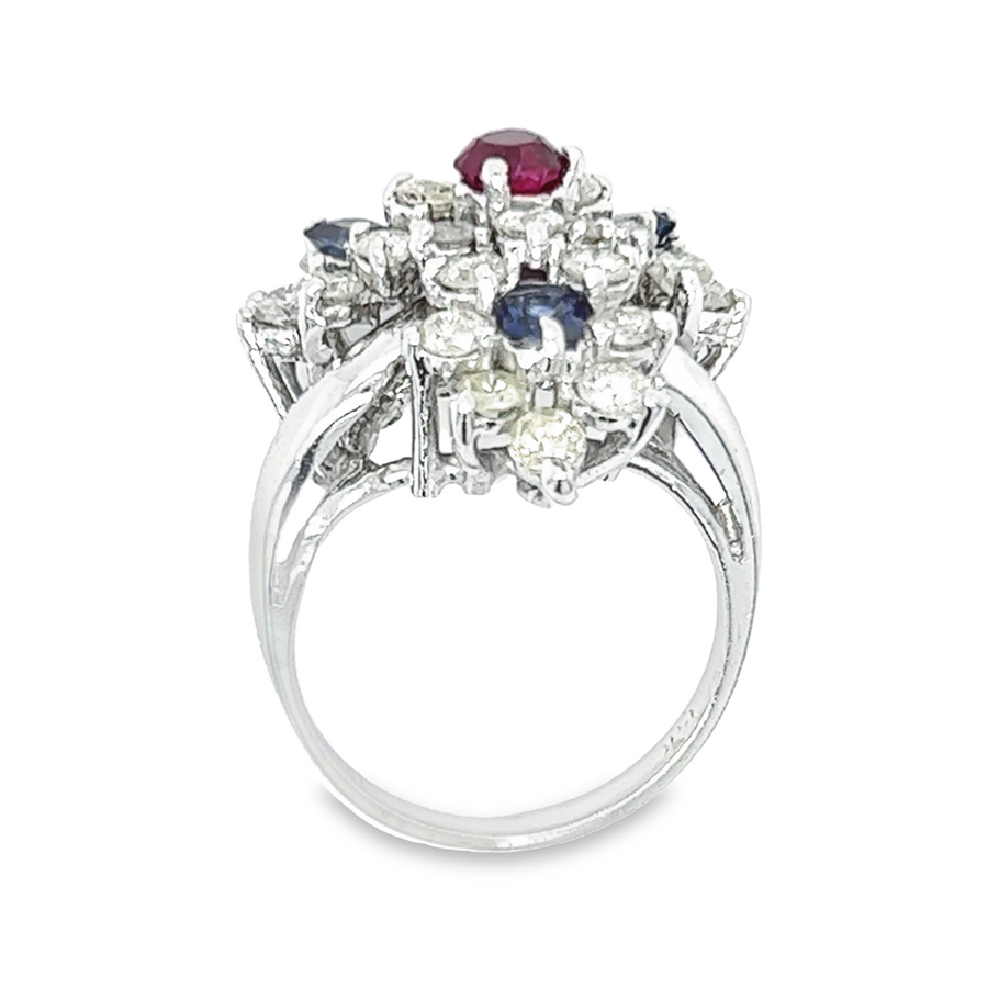 Estate Ruby and Sapphire Ring