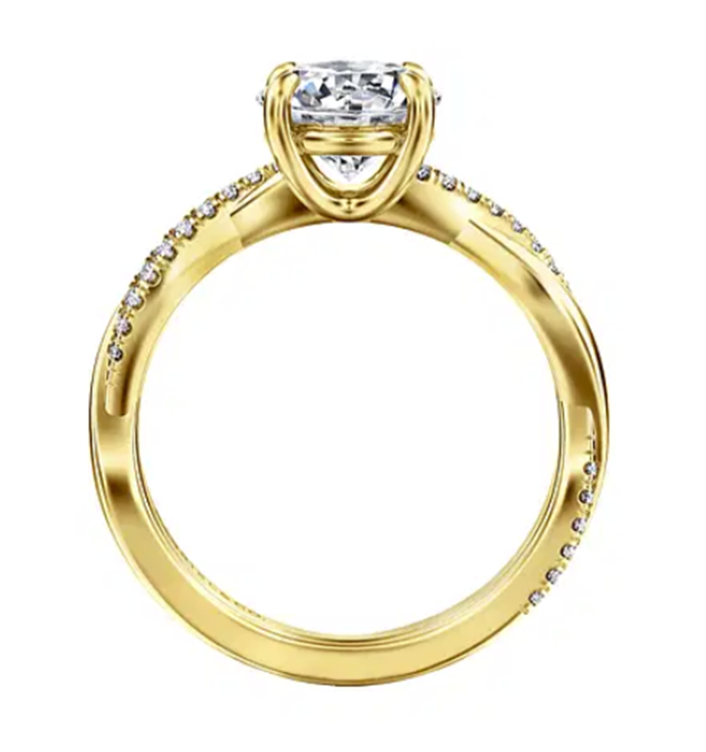 Gabriel & Co. Twisted Diamond Engagement Ring Mounting