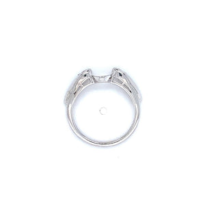 Estate Diamond Enhancer Ring containing two (2) 2.4mm round brilliant-cut diamonds, approx. .10ctw, SI2/H, 2.1grams, 14KW.