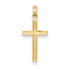 Yellow 14 Karat Reversible Latin Cross Pendant Charms Gram Weight: 1.1