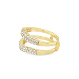 Nelson Curved Double Row Diamond Ring Guard