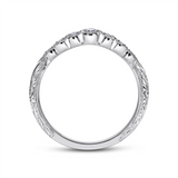 Gabriel & Co. 14K White Gold Diamond Matching Wedding Band