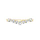 Lady's Yellow 14 Karat "V" Wedding/Anniversary Ring Size 6.5 11 0.50TW