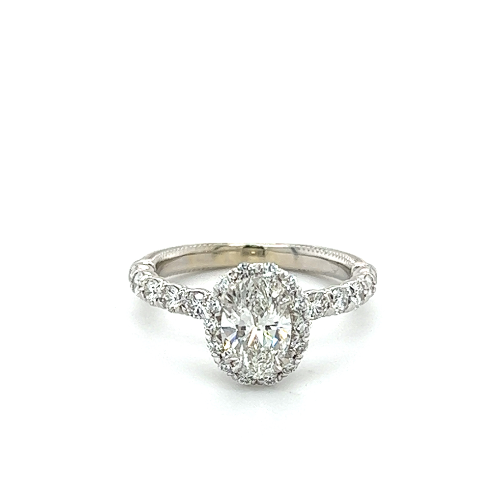 Estate Verragio Oval Diamond Ring