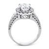 Lady's White 18 Karat 9X7mm Oval Halo Ring