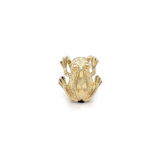 Yellow 10 Karat Frog Slide Charm Estate Jewelry Gram Weight: 2