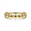 Gabriel & Co. Fashion 14K Yellow Gold Round Station Stackable Ring