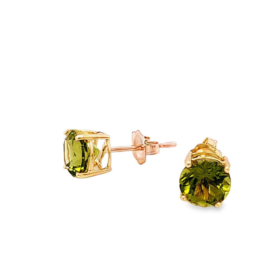 Lady's Yellow 14 Karat 4 Prong Basket Stud Earrings 2 = 2.54TWT Round