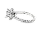 Princess Cut Diamond Halo Engagement Ring