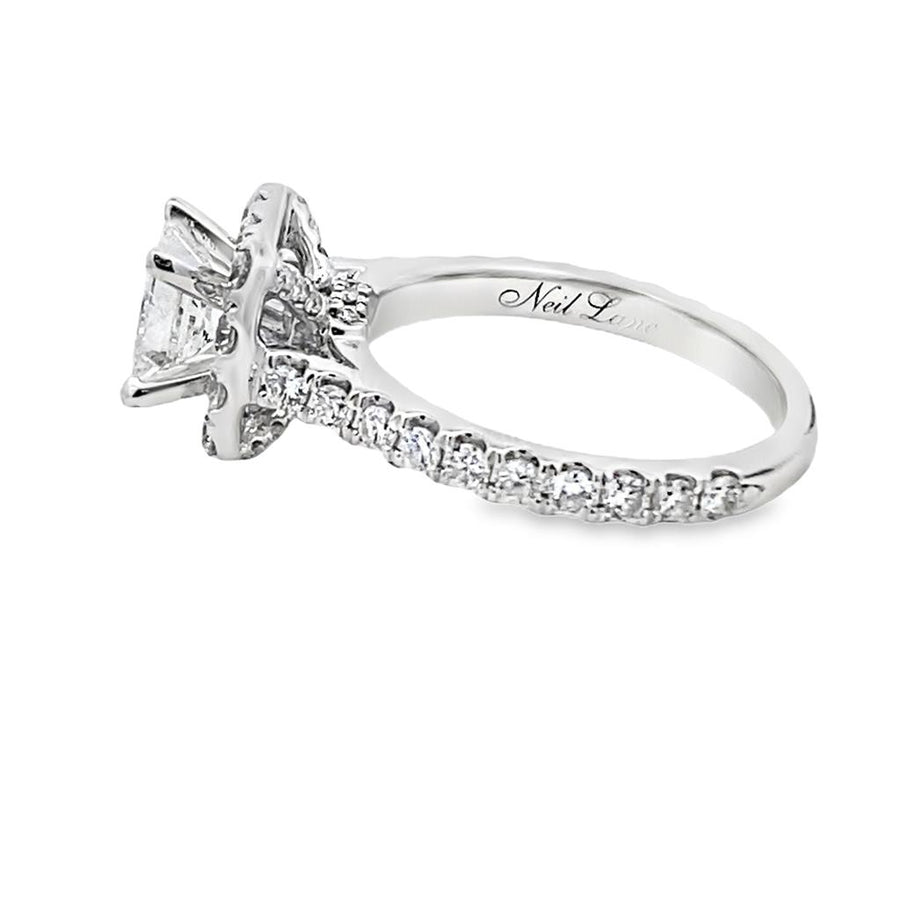 Princess Cut Diamond Halo Engagement Ring