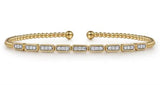 Lady's Yellow 14 Karat Hexagonal Bezel Bracelet Length 6.25 27 = 0.27t
