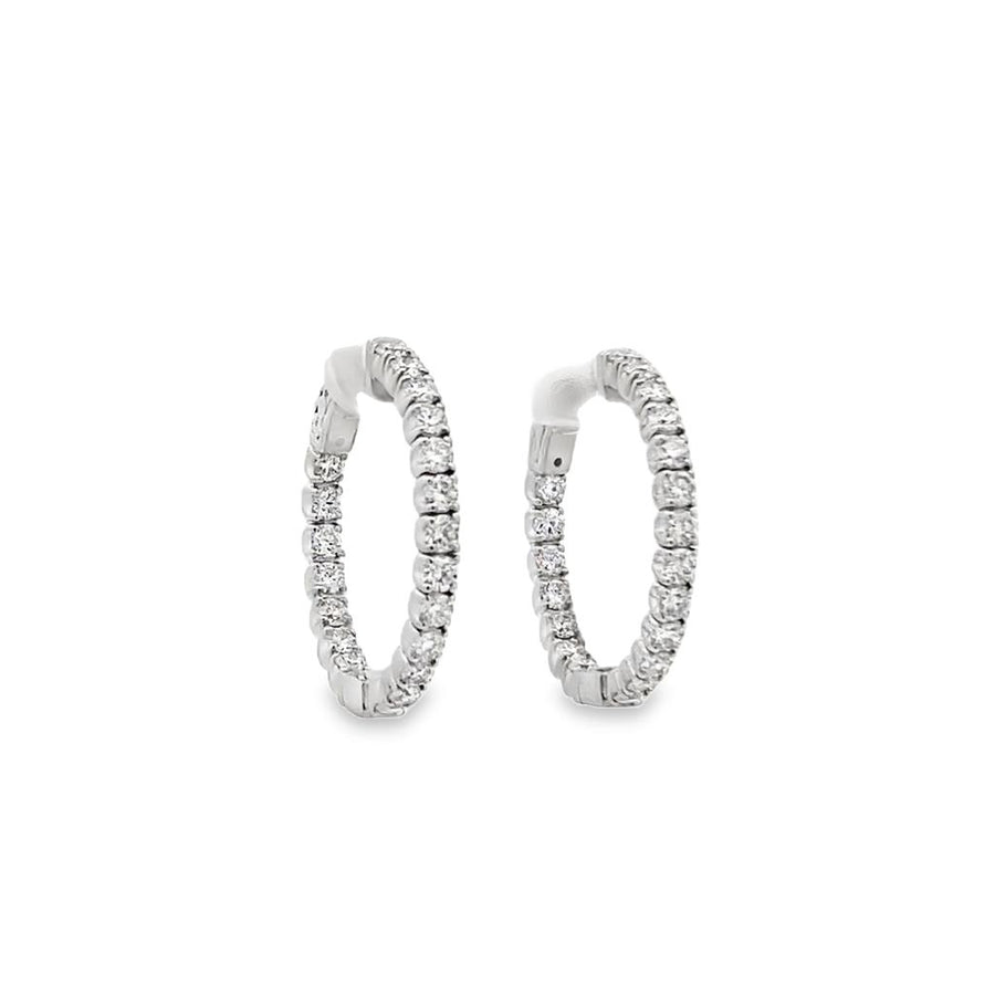 Inside/Outside Diamond Hoop Earrings