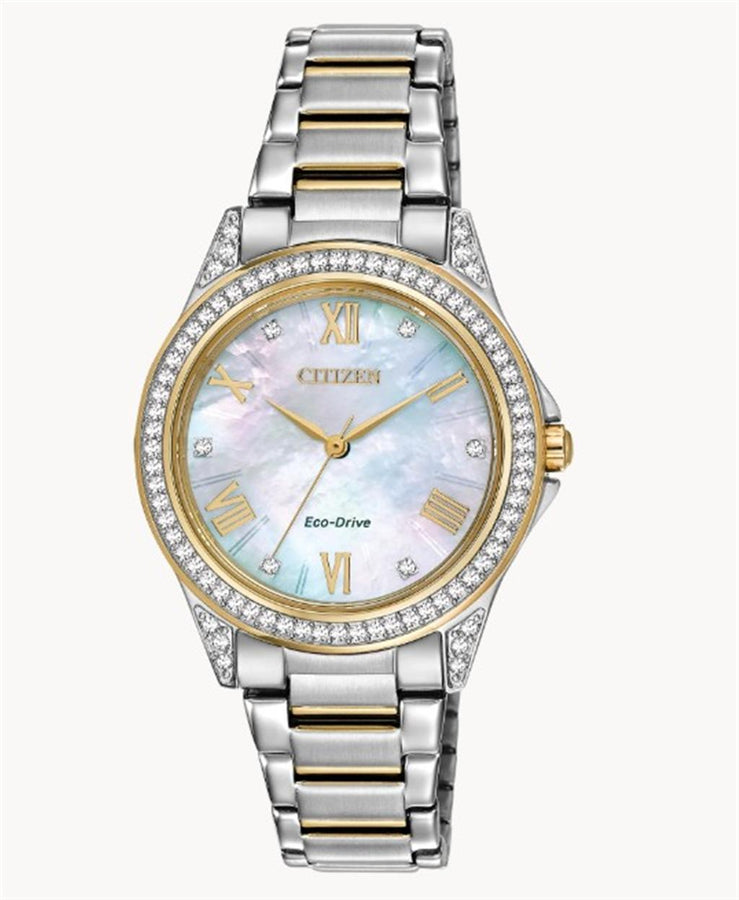 Two-Tone Stainless Steel Ladies Watch Strap/Brac.: Bracelet Crystal
C