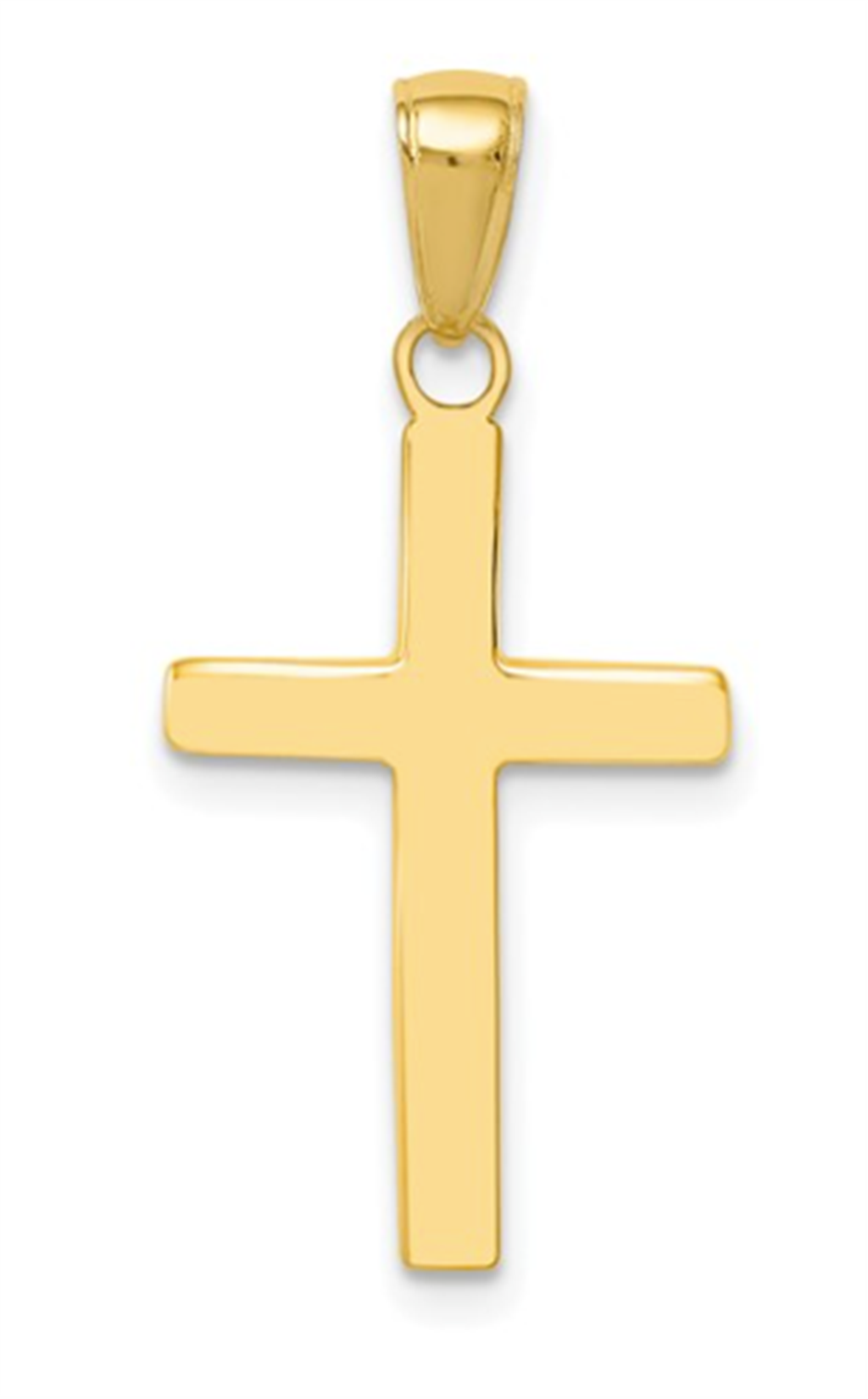 Yellow 14 Karat Flat Cross Charms Gram Weight: 1.14