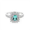 Estate Paraiba Tourmaline Double Halo ring