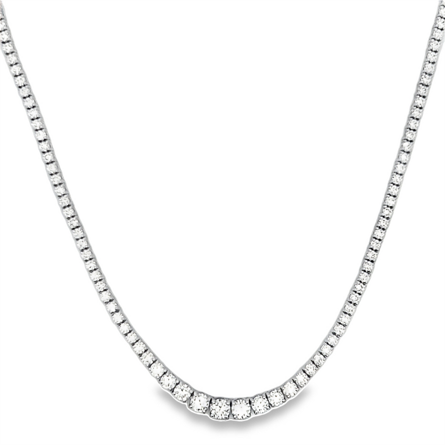 Estate Petite Riviera Diamond Tennis Necklace