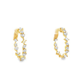 Multi-Shaped Diamond Inside/Outside Hoop Earrings