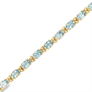 Aquamarine Line Bracelet