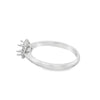 Lady's White 18 Karat Hexigonal Halo Ring