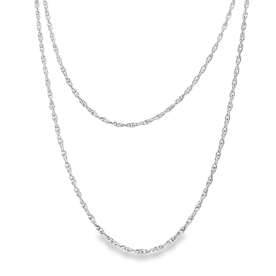 Sterling Silver 1.3mm Rope Chain with Spring Ring Clasp