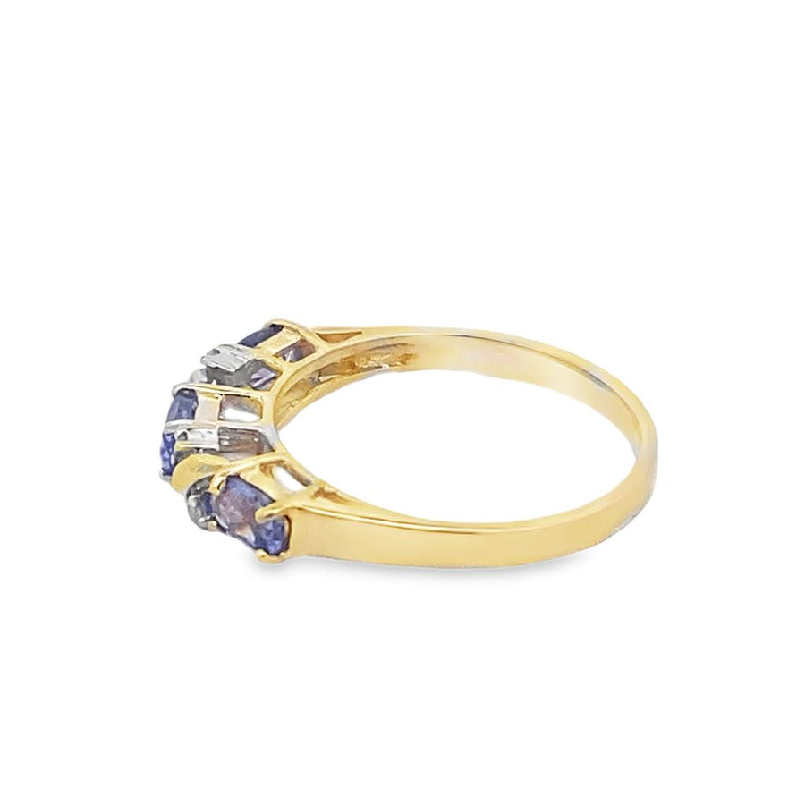 Estate Tanzanite And Diamond Band