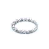 Lady's White Polished 14 Karat Geometric Fancy Wedding/Anniversary Rin