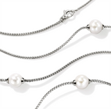 Sterling Silver JH Essentials 1.8mm Pearl Station Necklace John Hardy