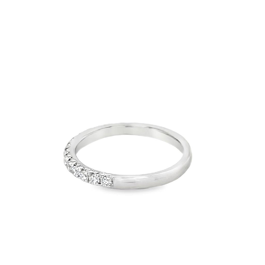 Lady's White 18 Karat Fishtail Half Anniversary Wedding/Anniversary Ri