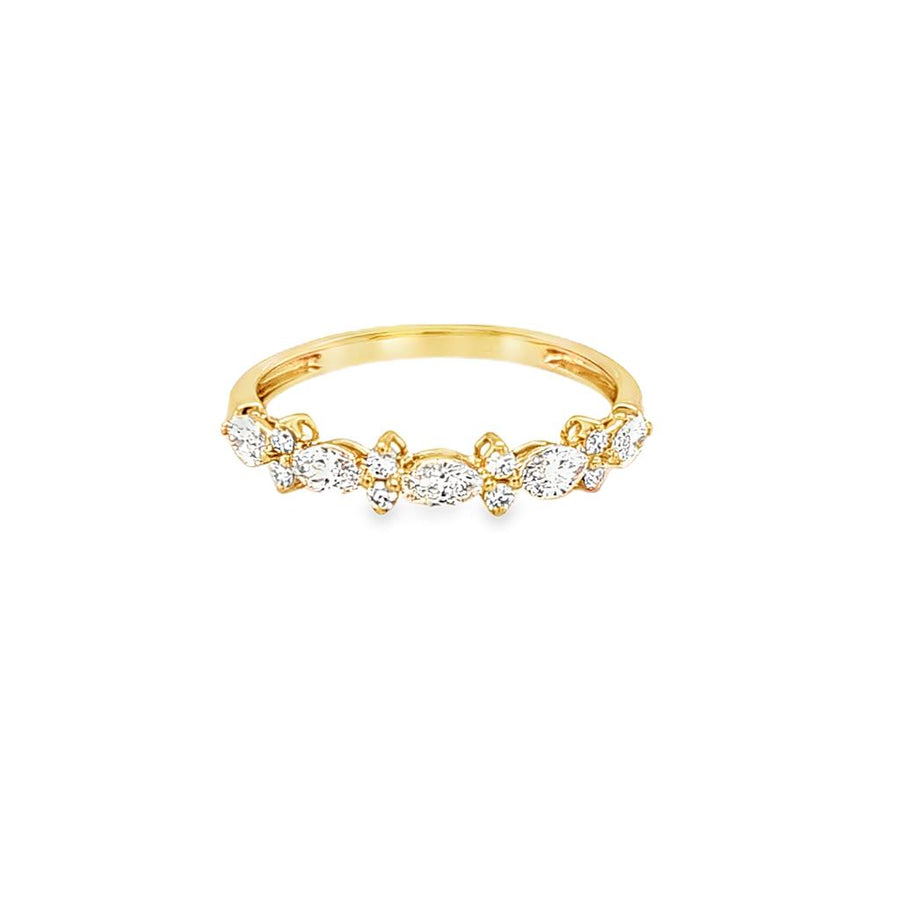 Lady's White 18 Karat Prong Set Wedding/Anniversary Ring Size 6.5 With