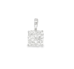 Cushion Shape Diamond Solitaire Pendant