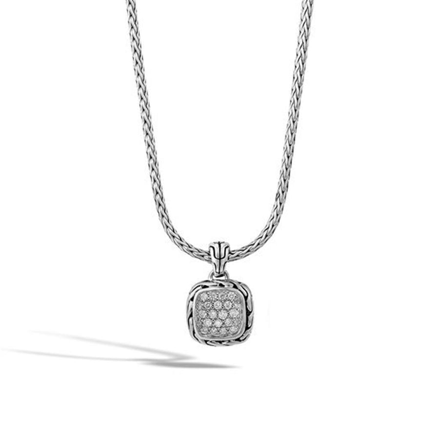 John Hardy Silver Classic Chain Women's Diamond Pendant