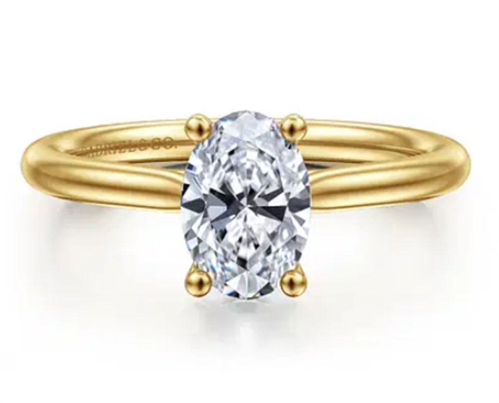 Gabriel & Co Hidden Halo Cathedral Engagement Ring Mounting