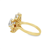 Pear Shape Cluster Diamond Ring
