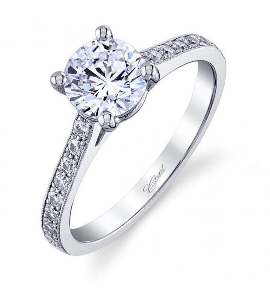 Coast Diamond Milgrain Round Ring Mounting